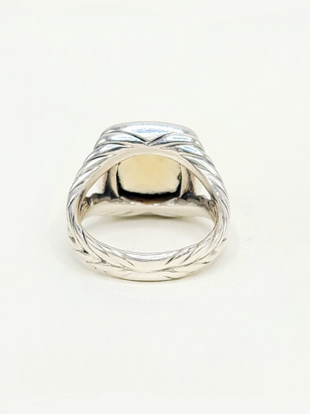 David Yurman Albion Champagne Citrine Diamond Ring w/ 18K Yellow Gold & Diamonds - Picture 12 of 14
